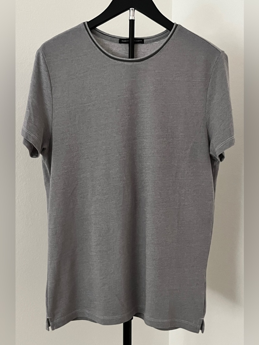 🌴 Robert Barakett Luxe Gray Tee | Coastal Minimalist | Slate Crew Neck Tee